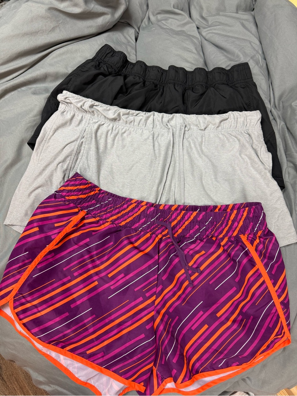 Athletic Works Black Athletic Shorts with Logo